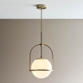Endon 90844 - ONTARIO Rod-Mounted Pendant Light 1xE27/10W/230V, Brass