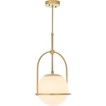 Endon 90844 - ONTARIO Rod-Mounted Pendant Light 1xE27/10W/230V, Brass