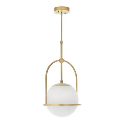 Endon 90844 - ONTARIO Rod-Mounted Pendant Light 1xE27/10W/230V, Brass