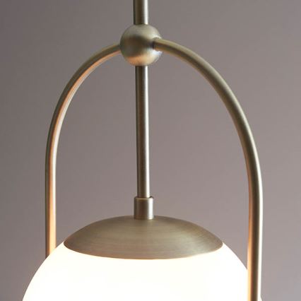 Endon 90844 - ONTARIO Rod-Mounted Pendant Light 1xE27/10W/230V, Brass