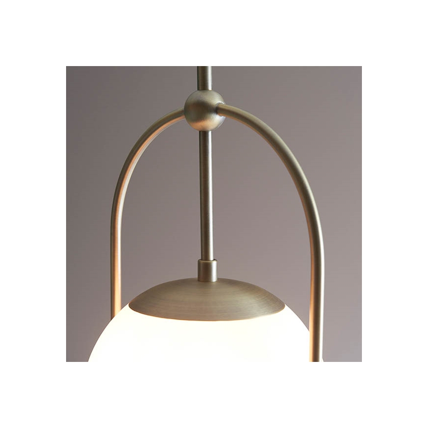 Endon 90844 - ONTARIO Rod-Mounted Pendant Light 1xE27/10W/230V, Brass
