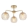 Endon 91968 - DIMPLE Flush-Mount Ceiling Light 3xE14/25W/230V, Gold / Smoked Beige