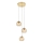 Endon 91971 - DIMPLE cable-suspended pendant 3xE14/7W/230V, gold/smoky beige