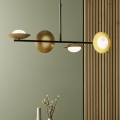 Endon 92036 - RUFFLE cable-hung pendant 4xG9/3W/230V brass/black