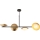 Endon 92036 - RUFFLE cable-hung pendant 4xG9/3W/230V brass/black
