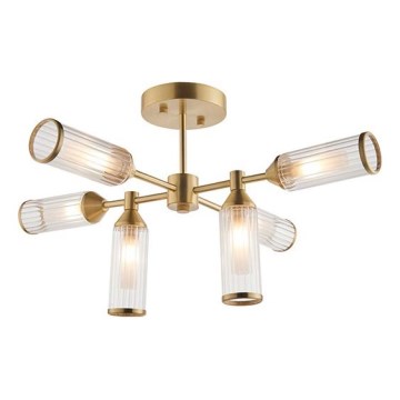 Endon 92213 - Rod-mounted pendant 6xG9/3W/230V brass