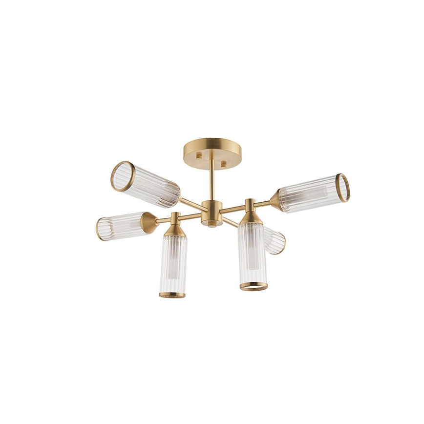 Endon 92213 - Rod-mounted pendant 6xG9/3W/230V brass