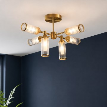 Endon 92213 - TOUR Rod Chandelier, 6×G9/3W/230V, Brass