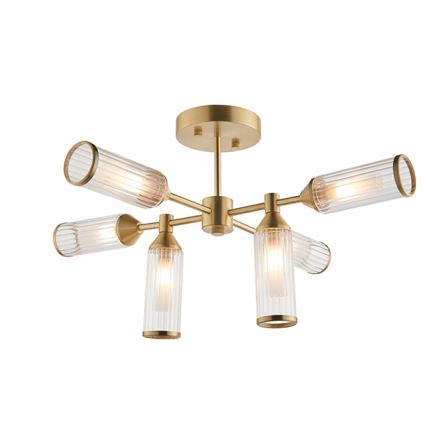 Endon 92213 - TOUR Rod Chandelier, 6×G9/3W/230V, Brass