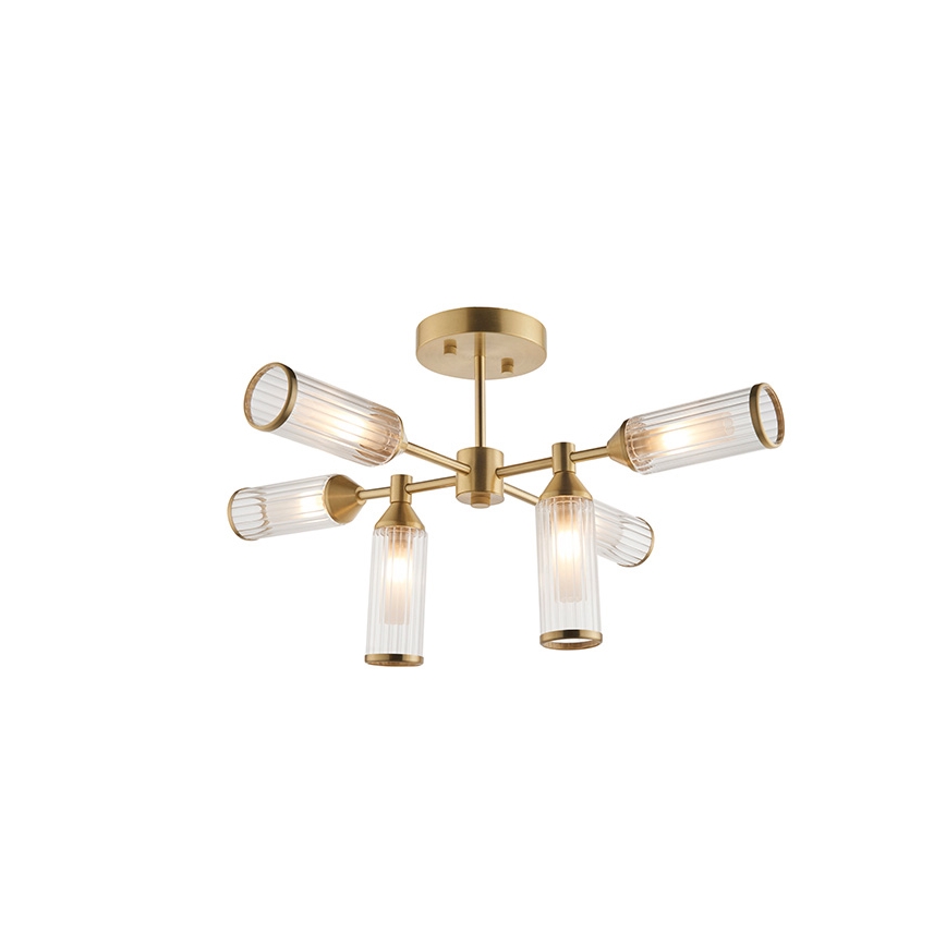 Endon 92213 - TOUR Rod Chandelier, 6×G9/3W/230V, Brass
