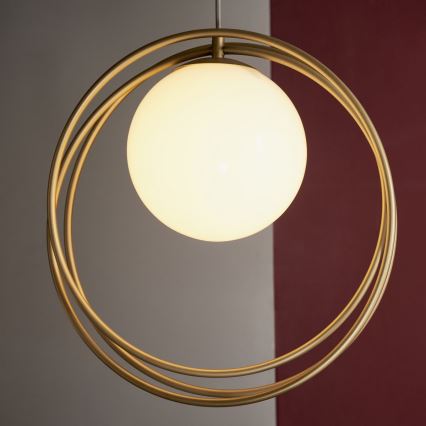 Endon 92488 - Cable-hung pendant light EMILIO 1xE27/10W/230V gold/white