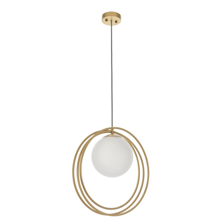 Endon 92488 - Cable-hung pendant light EMILIO 1xE27/10W/230V gold/white