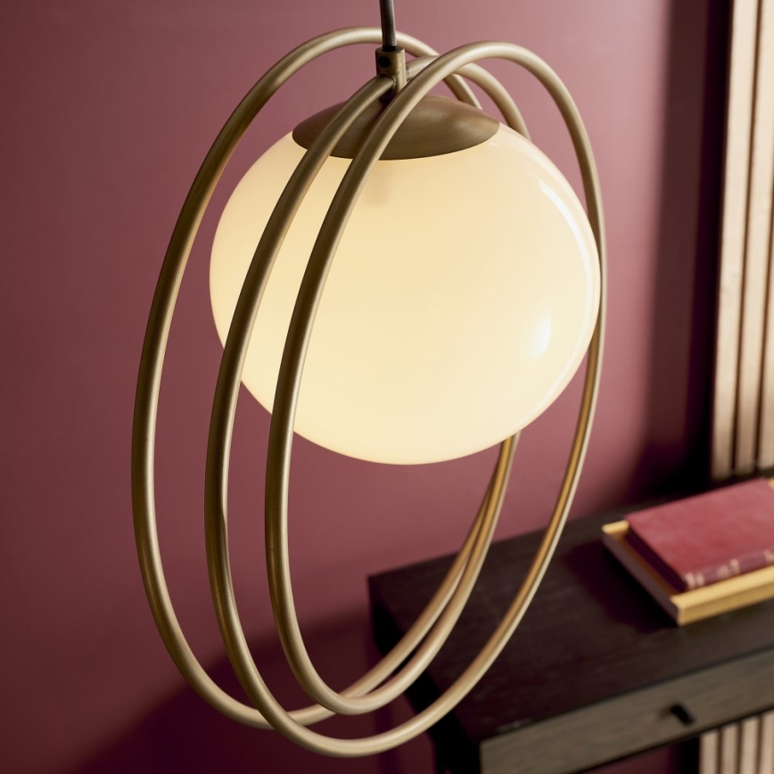 Endon 92488 - EMILIO Cable-suspended Pendant Light 1xE27/10W/230V Gold
