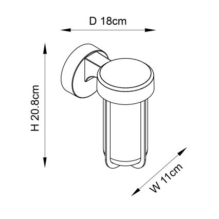 Endon 92855 - Bathroom wall light 1xE27/6W/230V IP44 Brass