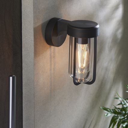 Endon 92857 - Bathroom wall light 1xE27/6W/230V IP44 bronze/black
