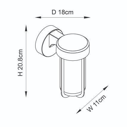 Endon 92859 - Bathroom wall light 1xE27/6W/230V IP44 black