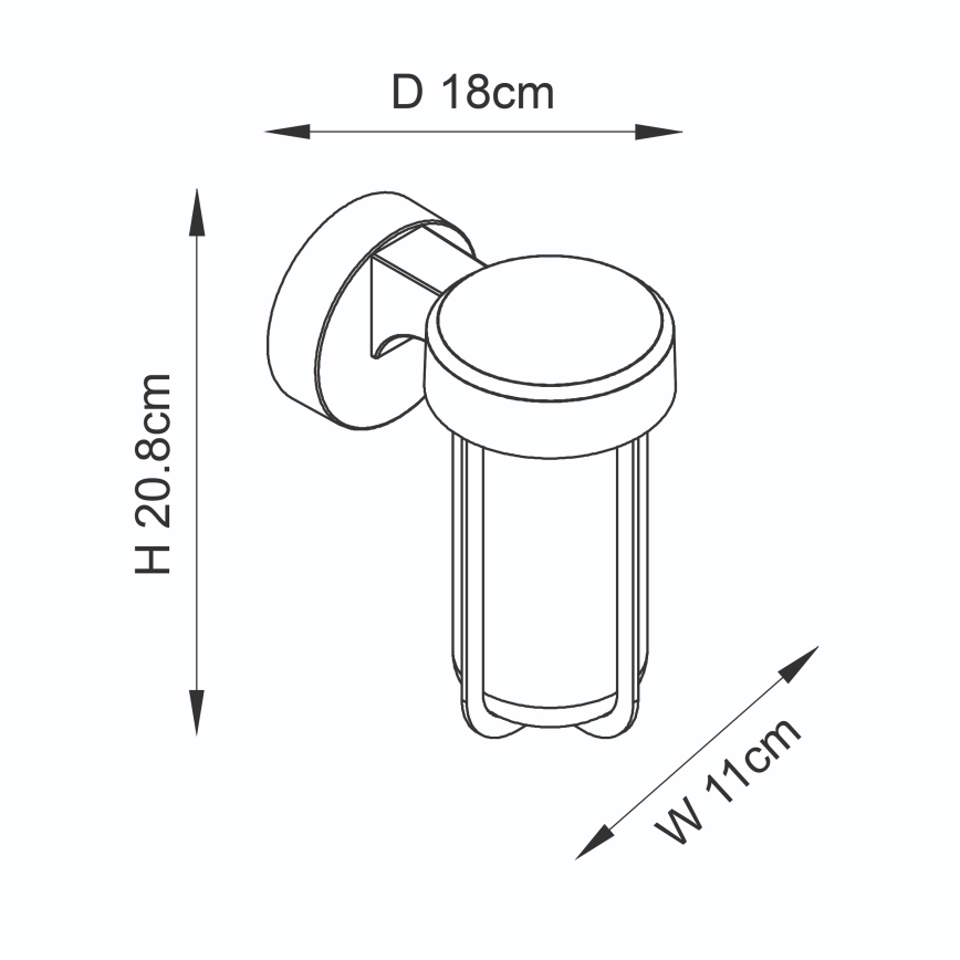 Endon 92859 - Bathroom wall light 1xE27/6W/230V IP44 black