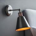 Endon 92866 - Wall-mounted spotlight HAL 1xE27/10W/230V matte chrome/copper