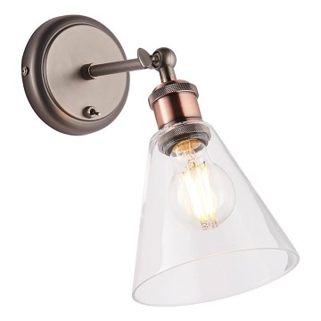 Endon 92874 - Wall spotlight HAL 1xE27/10W/230V bronze/copper/clear