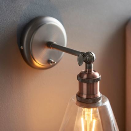 Endon 92874 - Wall spotlight HAL 1xE27/10W/230V bronze/copper/clear