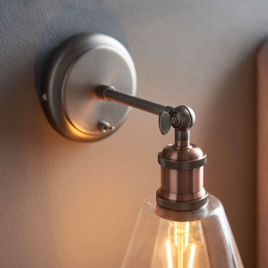 Endon 92874 - Wall spotlight HAL 1xE27/10W/230V bronze/copper/clear