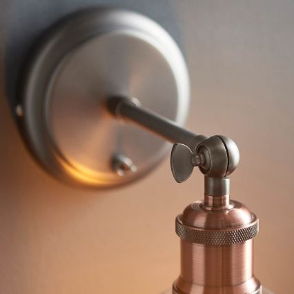 Endon 92874 - Wall spotlight HAL 1xE27/10W/230V bronze/copper/clear