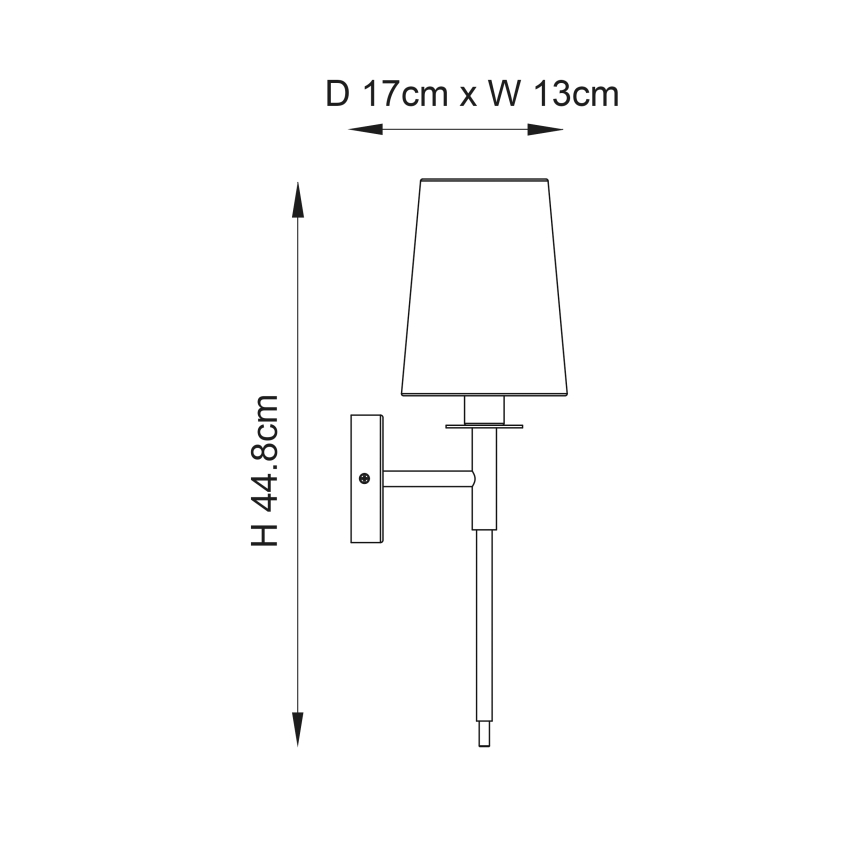 Endon 92955 - Wall Light 1xE14/6W/230V White/Gold