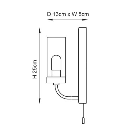 Endon 92960 - EDREA Bathroom Wall Light 1x G9/3W/230V IP44 Polished Chrome