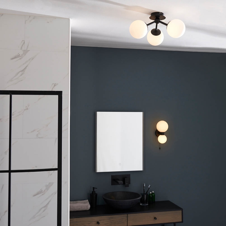 Endon 93489 - FRIO Bathroom surface-mounted ceiling light 3xG9/3W/230V IP44 Black