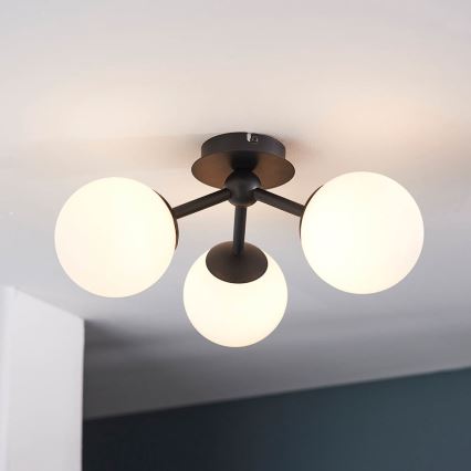 Endon 93489 - FRIO Bathroom surface-mounted ceiling light 3xG9/3W/230V IP44 Black