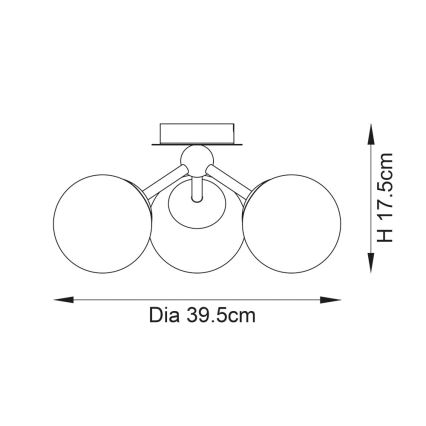Endon 93489 - FRIO Bathroom surface-mounted ceiling light 3xG9/3W/230V IP44 Black