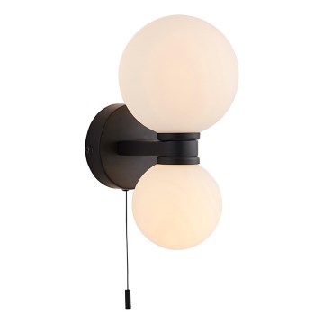 Endon 93523 - PULSA Bathroom Wall Light 2xG9/3W/230V IP44 Black