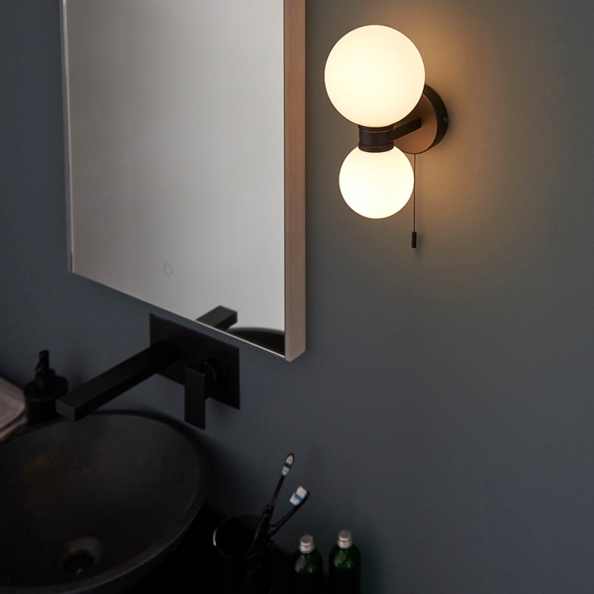 Endon 93523 - PULSA Bathroom Wall Light 2xG9/3W/230V IP44 Black