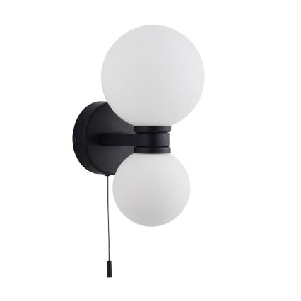 Endon 93523 - PULSA Bathroom Wall Light 2xG9/3W/230V IP44 Black