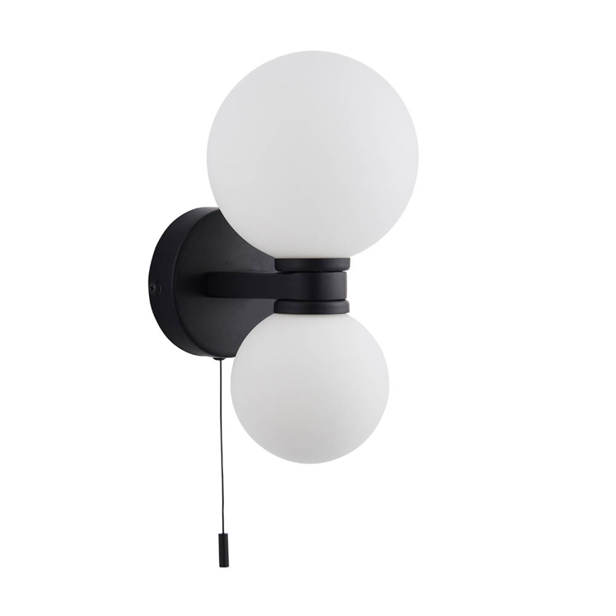 Endon 93523 - PULSA Bathroom Wall Light 2xG9/3W/230V IP44 Black