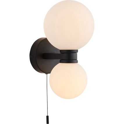 Endon 93523 - PULSA Bathroom Wall Light 2xG9/3W/230V IP44 Black/White
