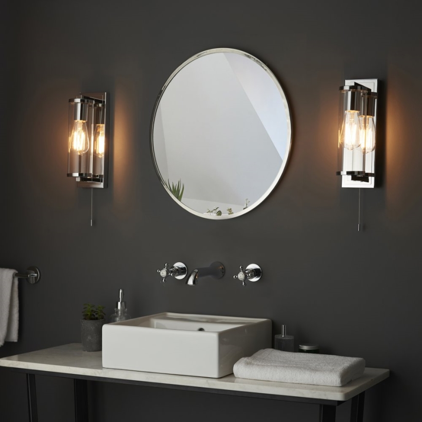 Endon 94074 - Bathroom wall light TAYLOR 1xE27/10W/230V IP44 shiny chrome
