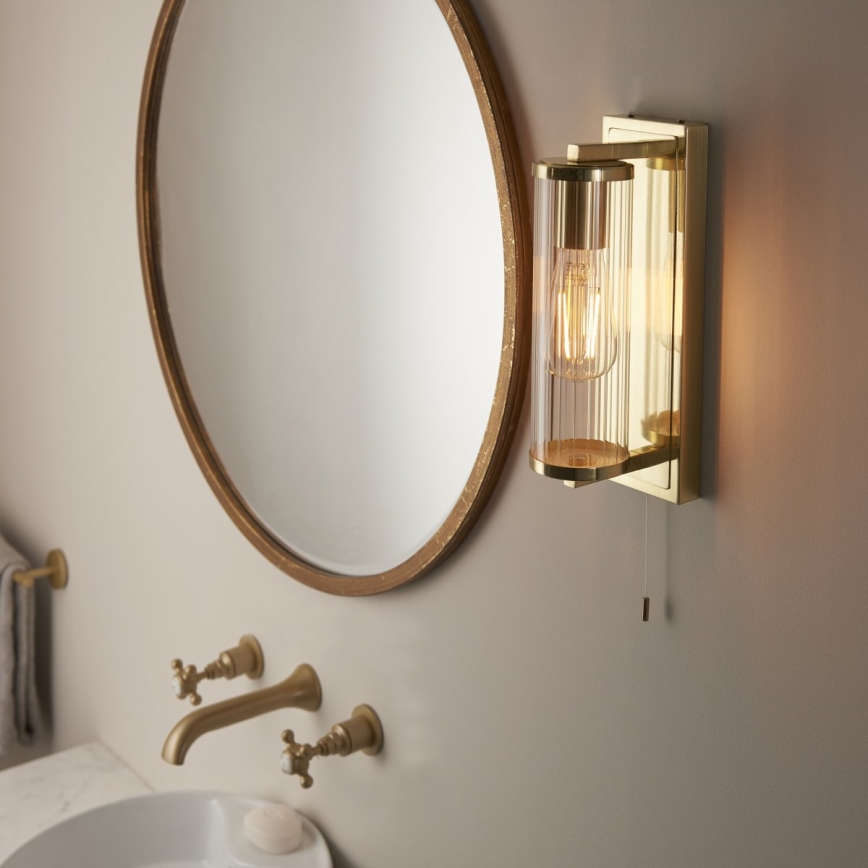 Endon 94075 - Bathroom wall light TAYLOR 1xE27/10W/230V IP44 gold