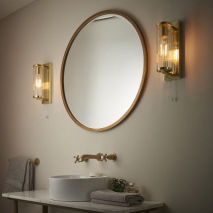 Endon 94075 - Bathroom wall light TAYLOR 1xE27/10W/230V IP44 gold