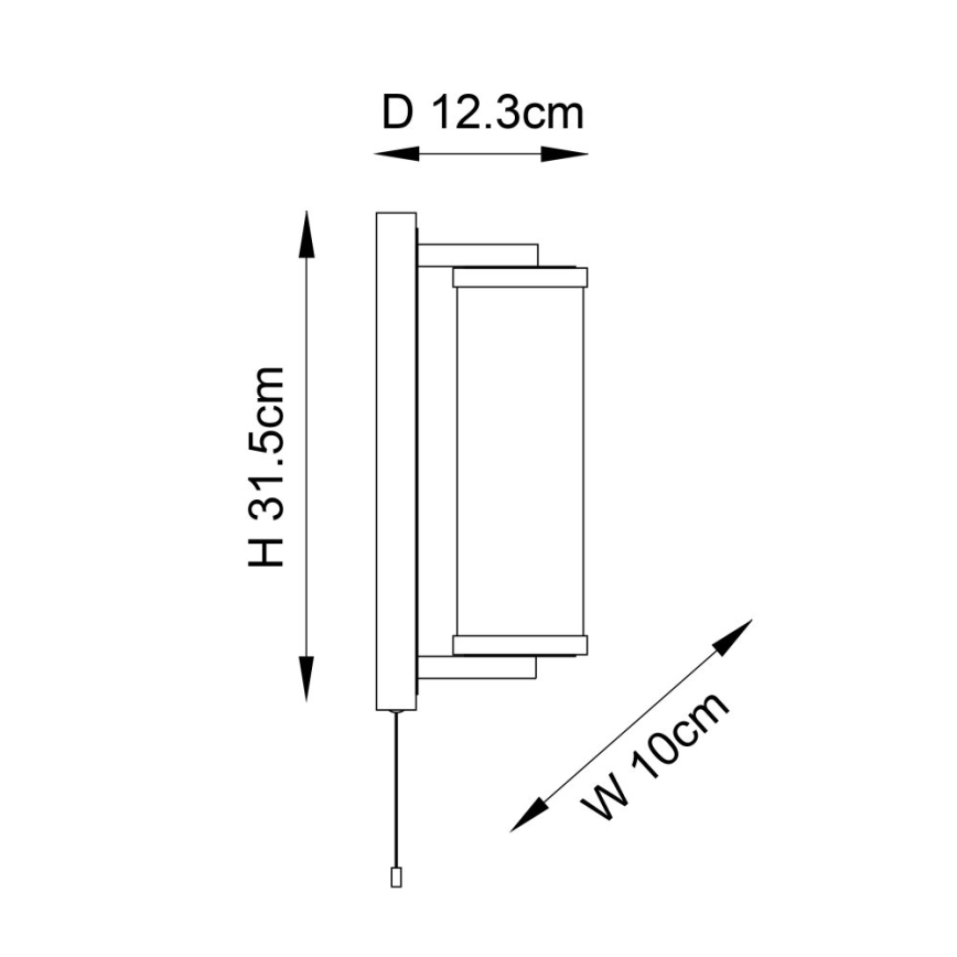 Endon 94077 - Bathroom wall light TAYLOR 1xE27/10W/230V IP44 brown