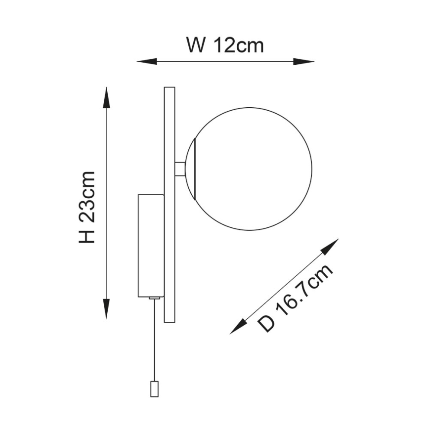 Endon 94081 - SPA Bathroom Wall Light 1xG9/3W/230V IP44 Black