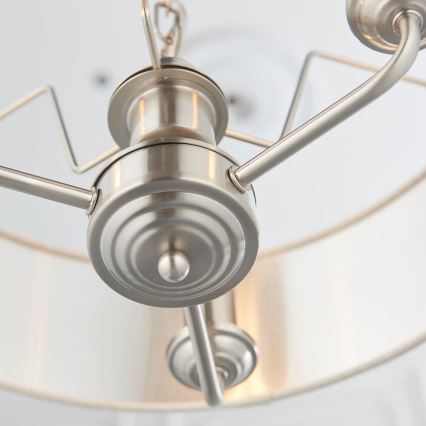 Endon 94361 - Chandelier on a chain HIGHCLERE 3xE14/40W/230V beige/matte chrome
