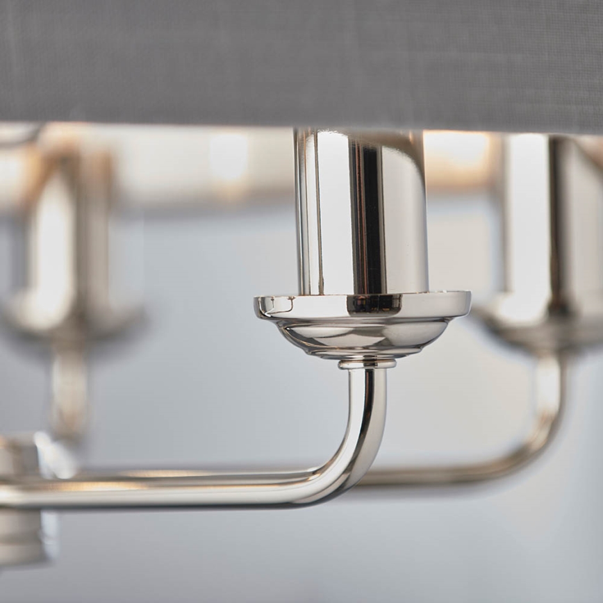Endon 94373 - Chandelier on a chain HIGHCLERE 6xE14/40W/230V grey/shiny chrome