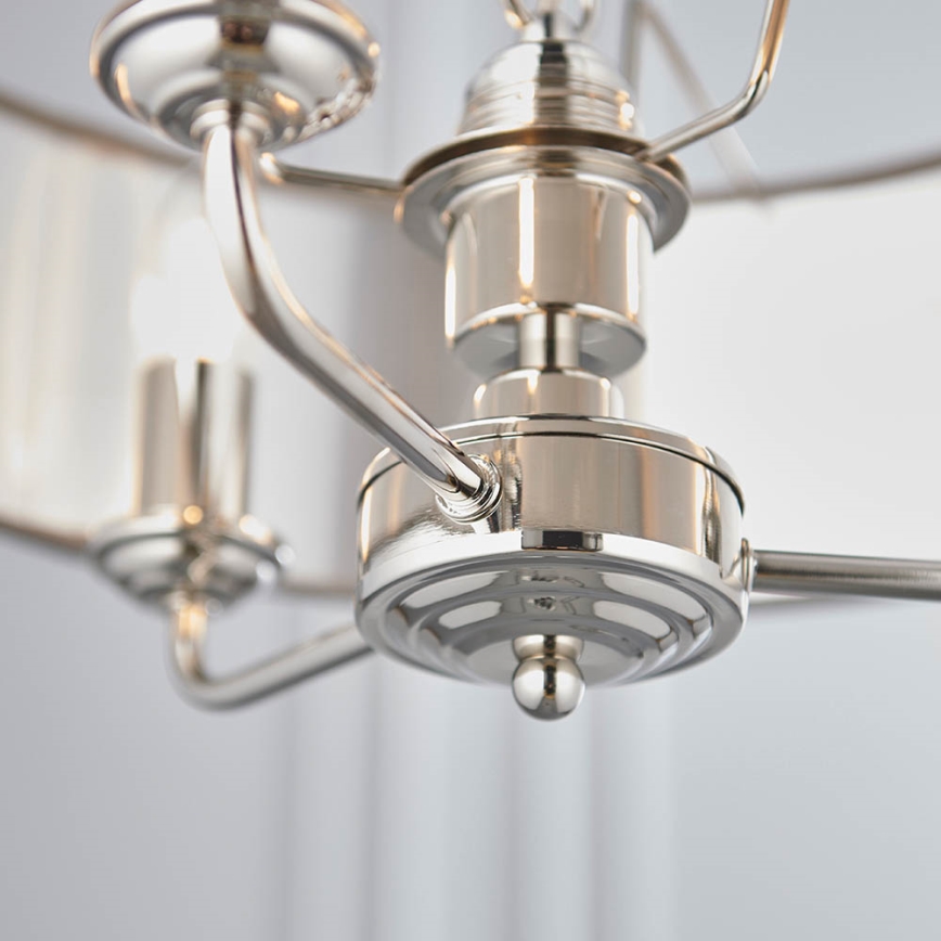 Endon 94377 - Chandelier on a chain HIGHCLERE 3xE14/40W/230V grey/shiny chrome d. 45 cm