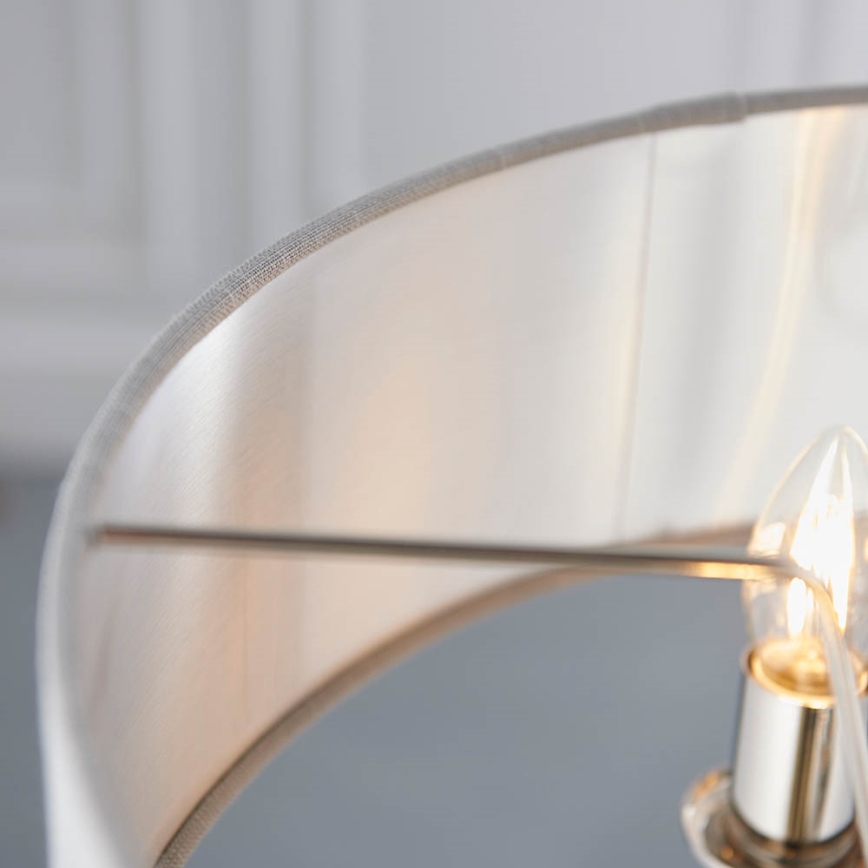 Endon 94377 - Chandelier on a chain HIGHCLERE 3xE14/40W/230V grey/shiny chrome d. 45 cm