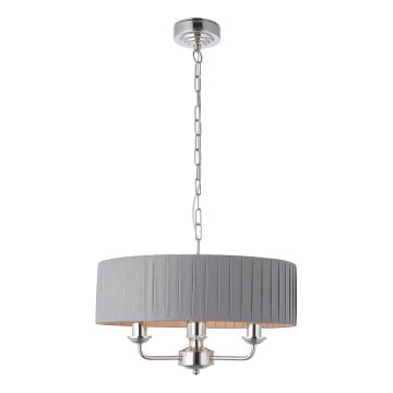 Endon 94394 - Chandelier on a chain HIGHCLERE 3xE14/40W/230V dark grey/shiny chrome