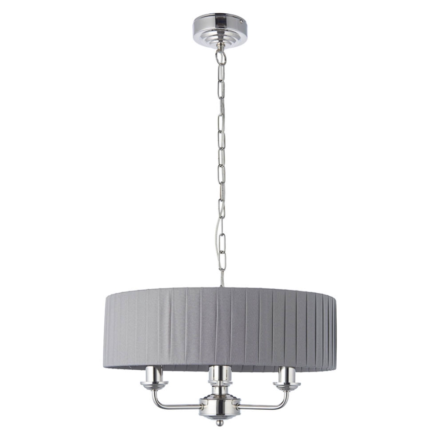 Endon 94394 - Chandelier on a chain HIGHCLERE 3xE14/40W/230V dark grey/shiny chrome