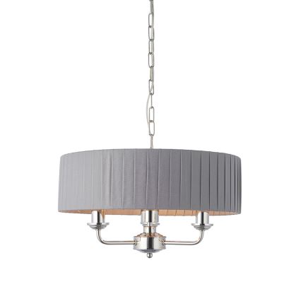 Endon 94394 - Chandelier on a chain HIGHCLERE 3xE14/40W/230V dark grey/shiny chrome