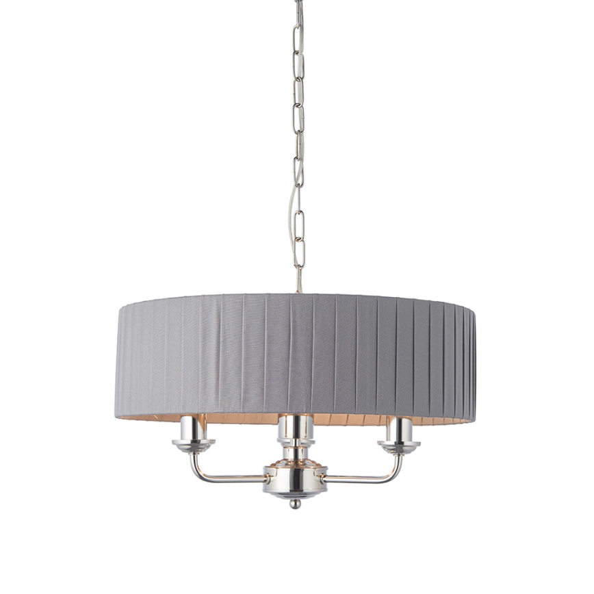 Endon 94394 - Chandelier on a chain HIGHCLERE 3xE14/40W/230V dark grey/shiny chrome