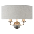 Endon 94403 - Wall light HIGHCLERE 2xE14/40W/230V grey/matte chrome